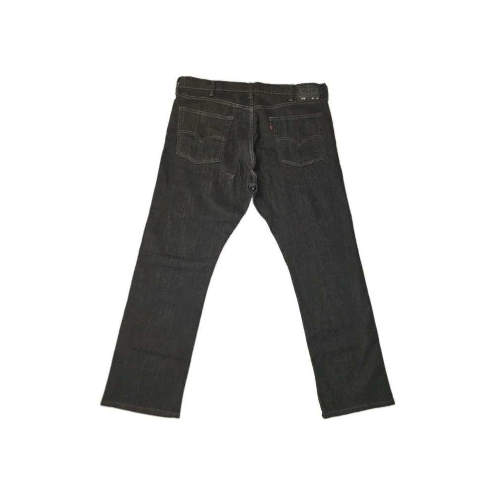 Levis 513 Slim Straight Jeans Mens 38x30 Charcoal Gray Denim 5-Pocket Pant